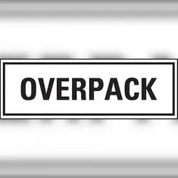 Dreifke® Verpackungskennzeichen OVERPACK, ökologische Folie, 147x50mm, 500/Rolle