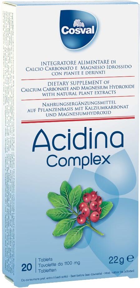 COSVAL SpA Acidina Complex 20 Compresse - Integratore per la Tua Salute Digestiva