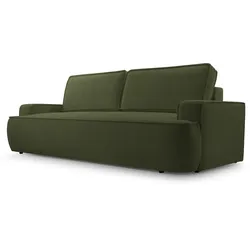 BETTSOFA SOLO Grün Bucle-Stoff mit Schlaffunktion