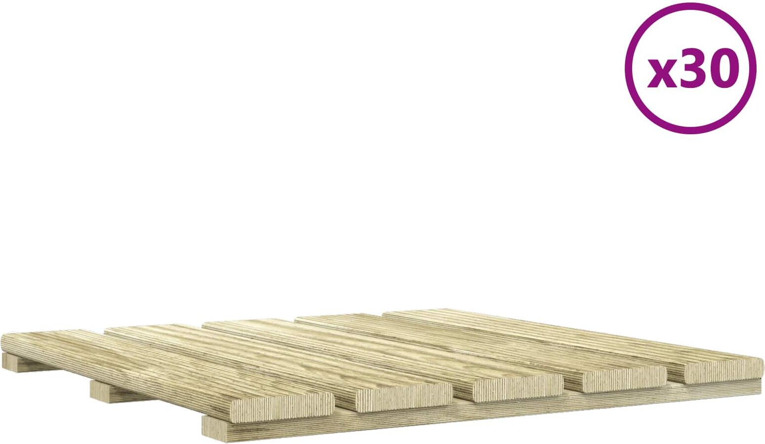 vidaXL Carreau de terrasse 30 pièces Vert 50 x 50 cm