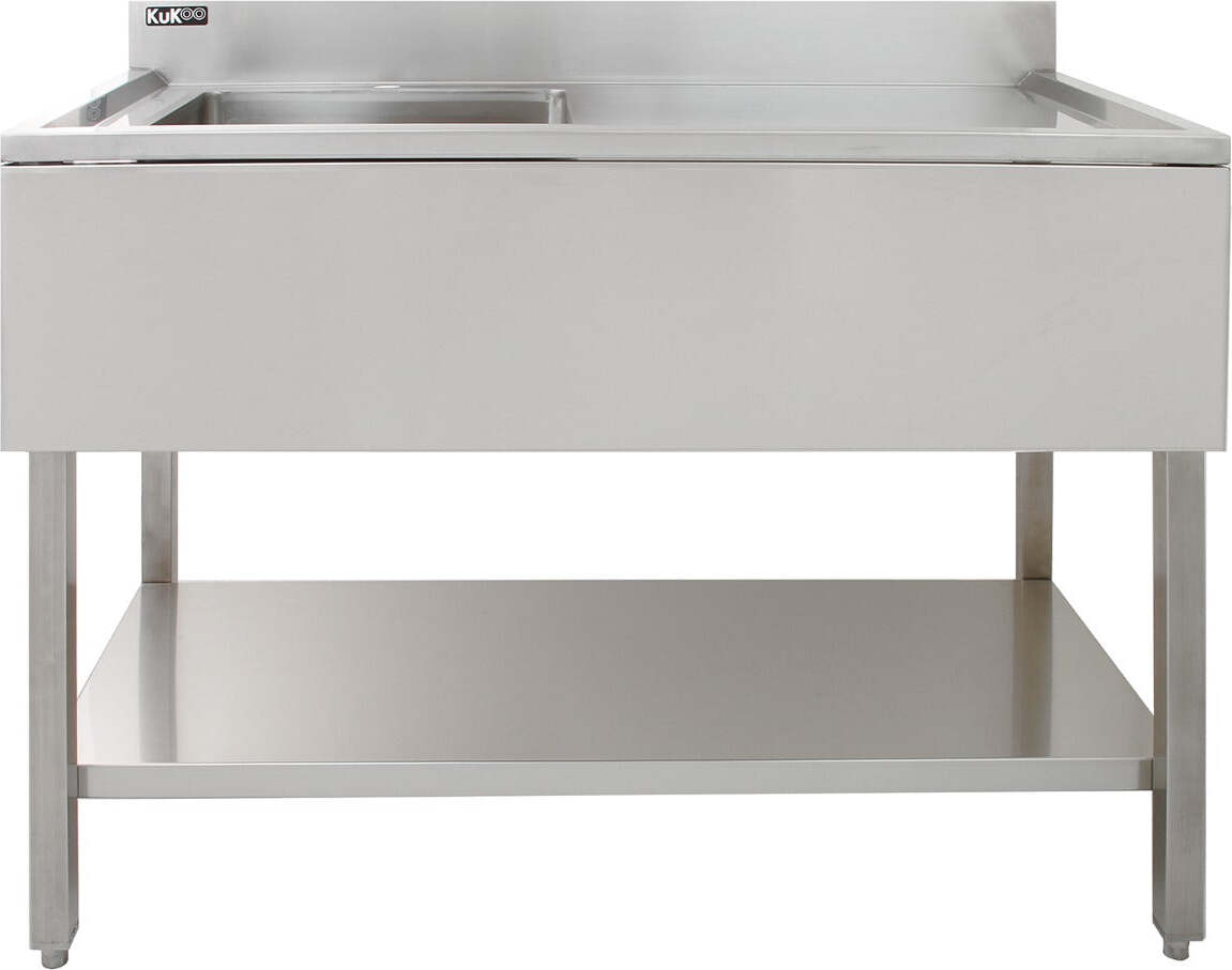 KuKoo Edelstahl Gastrospüle - 1 Becken Links