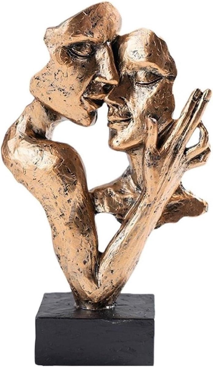 Abstract Beeldje Koppel Sculptuur voor Huisdecoratie Hoogte: 21 cm