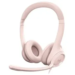 Logitech H390 Kabelgebundenes Beidseitiges Headset USB Rosé