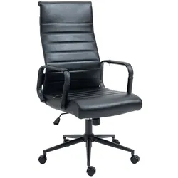 CLP Bürostuhl ergonomisch Kolumbus Echtleder, Schreibtischstuhl höhenverstellbar stufenlos, Drehstuhl mit Rollen bis 150 kg belastbar