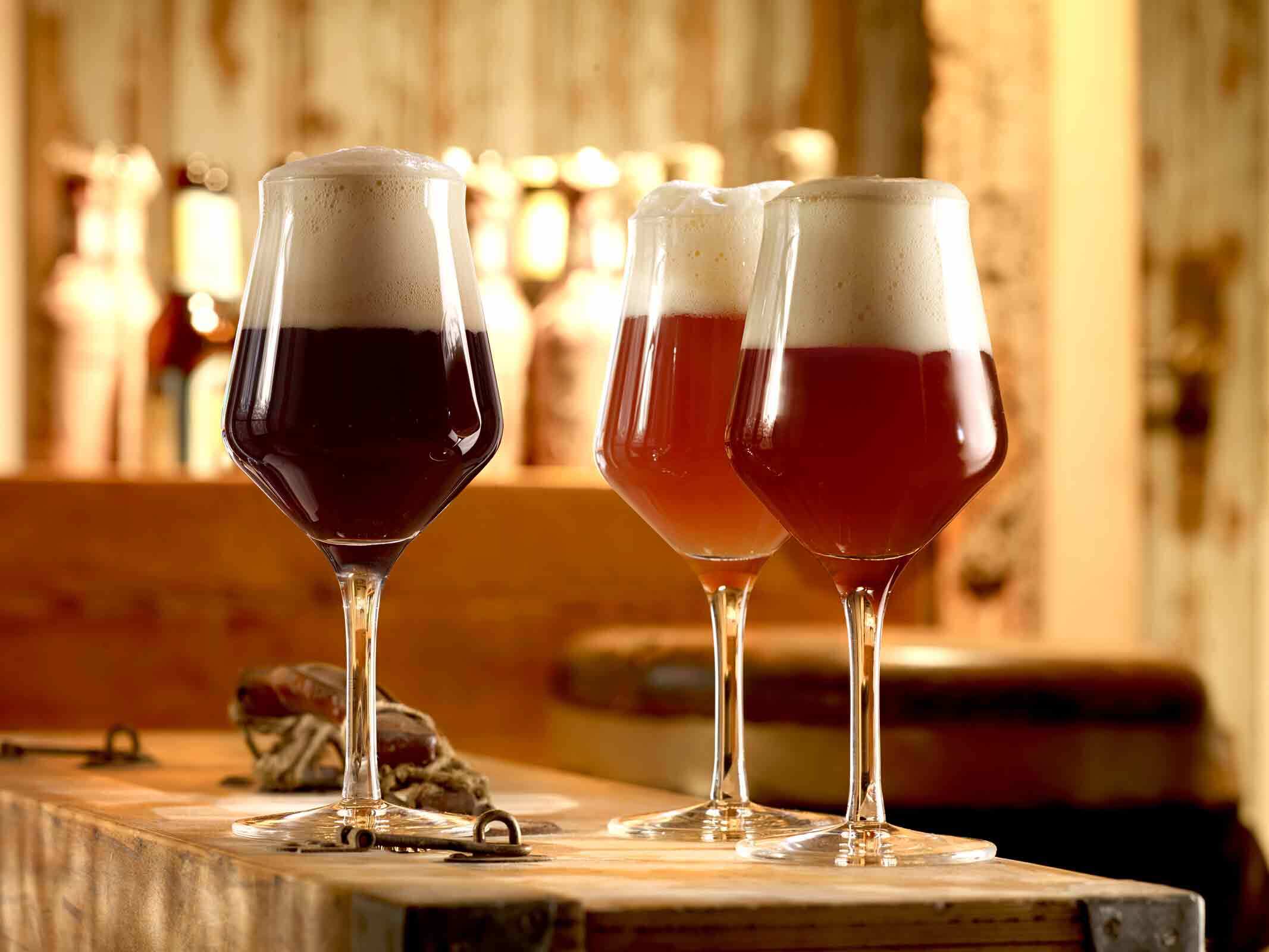 Bierglas STÖLZLE "Biergläser Craft Beer 0,3 l 6er Set transparent", bunt (transparent), Glas, Trinkgefäße, Bierglas
