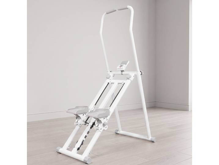 SPORTNOW Stepper Pliable 3 Niveaux Résistance LCD 150kg Blanc