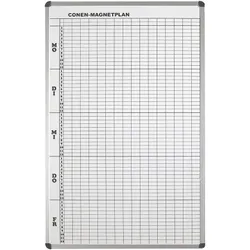 Stundenplantafel aus Premium Stahlemaille in weiß