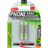550mAh DECT, Akku silber, 2x AAA (Micro)