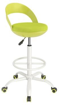 Costway Drafting Stool Rolling Tall Desk Chair with Wheels-Green
