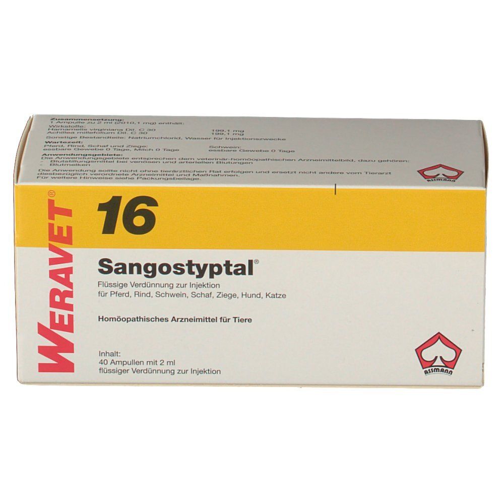 Sangostyptal 16 Ampullen vet. 4x10x2 ml