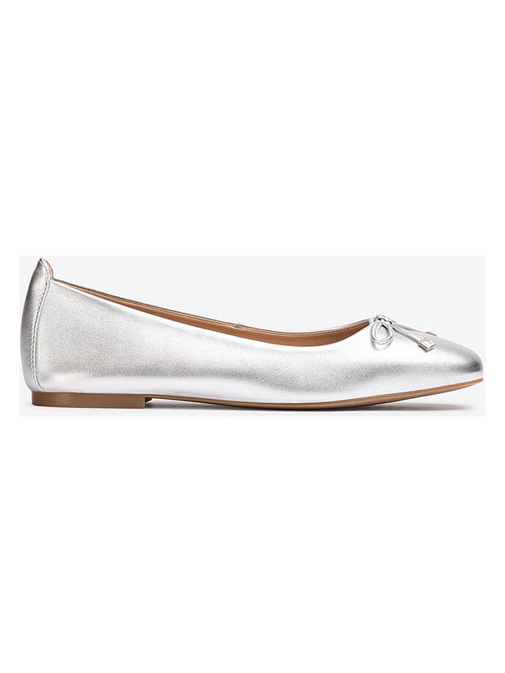 Unisa Leder-Ballerinas in Silber - 37