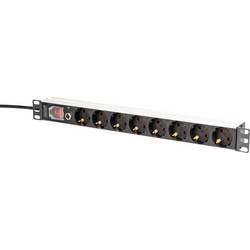 Digitus DN-95436 19 Zoll 19 Zoll Netzwerkschrank Schutzkontaktsteckdose inkl. 2 Metallhalterungen, Überstromschutz Silber, Schwarz