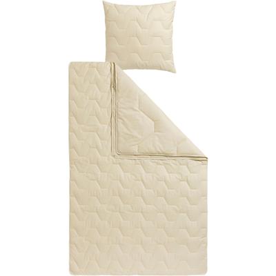 Naturfaserbettdecke + Kopfkissen OTTO HOME "Bettdecke 135x200 cm, Decke mit natürlichen Materialien", beige (natur), B/L: 135cm x 200cm Anzahl Teile 1, B/L: 80cm x 80cm Anzahl Teile 1, Bezug: Baumwolle Füllung: Baumwolle Kunstfaser, 4-Jahreszeiten,...