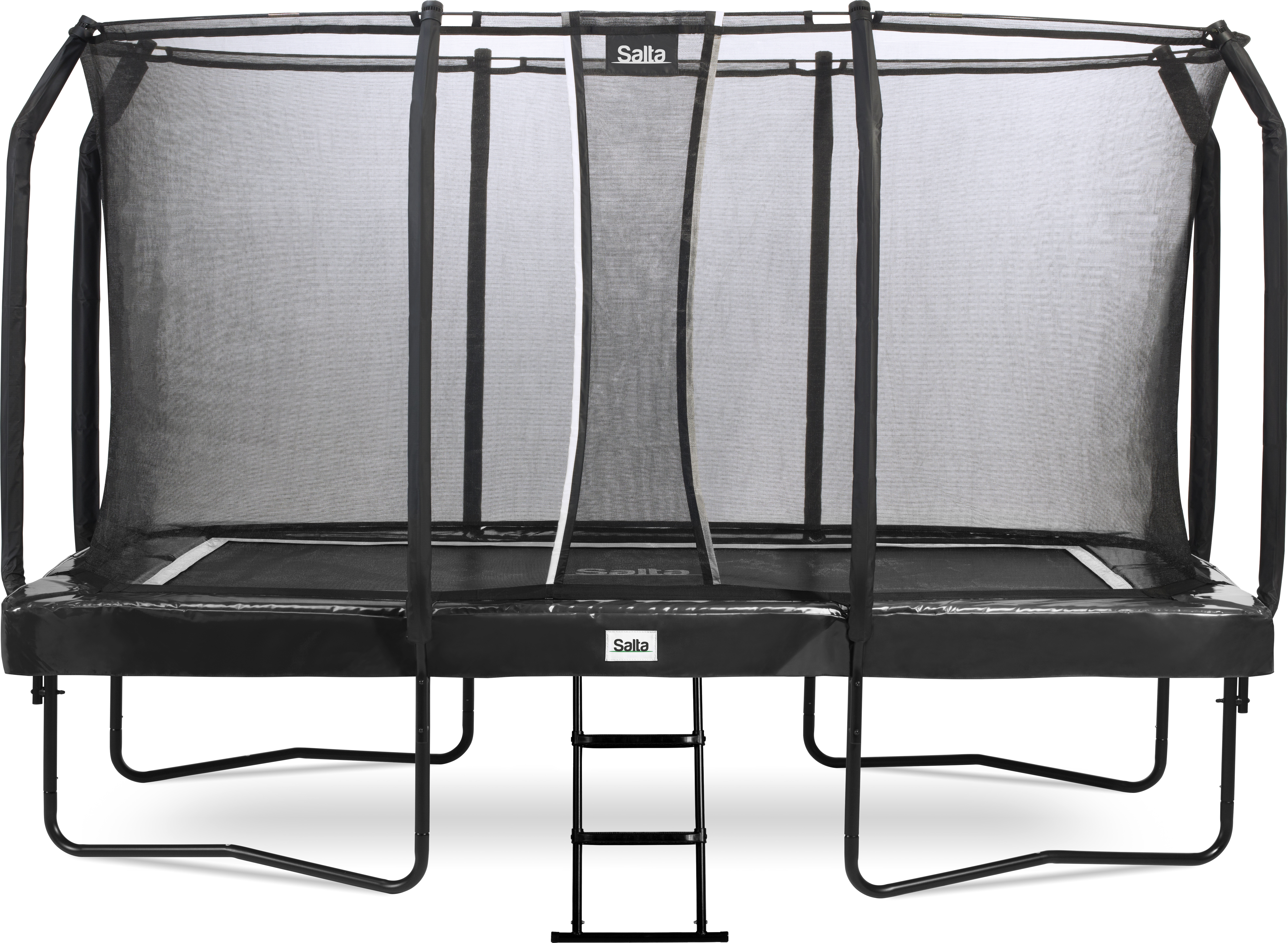 Salta First Class Trampolin - 427x244cm - Rechteckig - Schwarz - inkl. Leiter