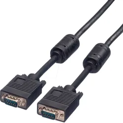 ROLINE 11045265 - VGA Monitor Kabel 15-pol VGA Stecker, Ferrit, 720p, 15 m