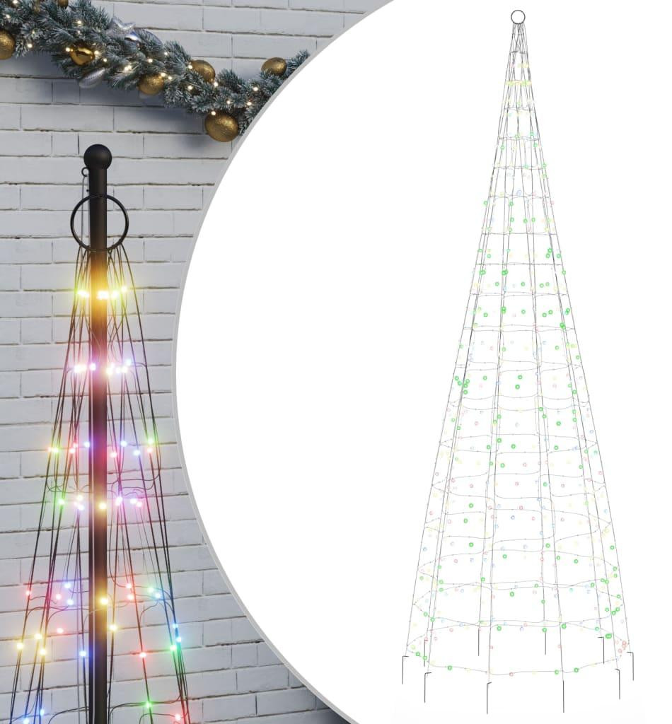 vidaXL LED-kerstboom met 550 multicolor LED-lampjes, 300 cm