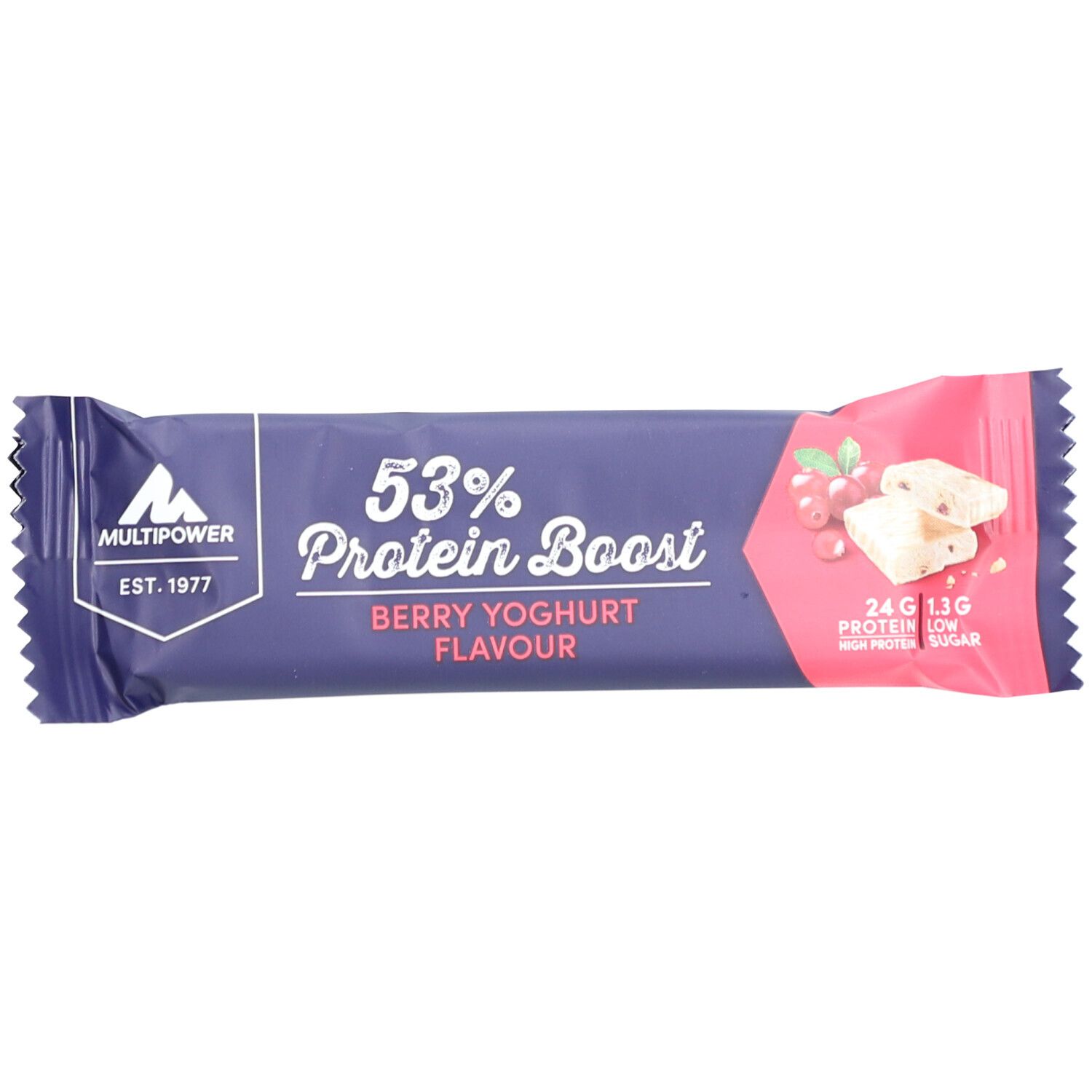 Multipower 53% Protein Boost Berry Yoghurt Flavour 45 g Riegel