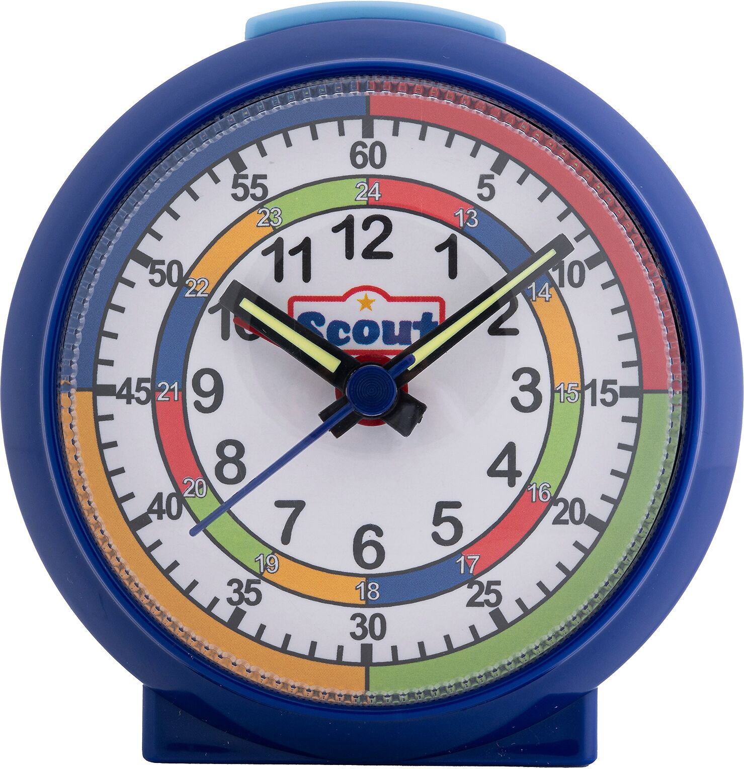 Kinderwecker SCOUT "LearnTheTime", blau (dunkelblau), Wecker, Kinder, Kinderwecker, Lernwecker, Geschenkidee, Mädchen, Jungen, Kinderzimmer, Schulanfang