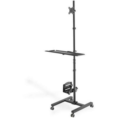 Digitus PC-/Monitor-Rollwagen DA-90374 1 Display(s) 43,2 cm (17') - 81,3 cm (32') Schwarz Höhenverstellbar, Tastaturablage, Neigbar, Rotierbar