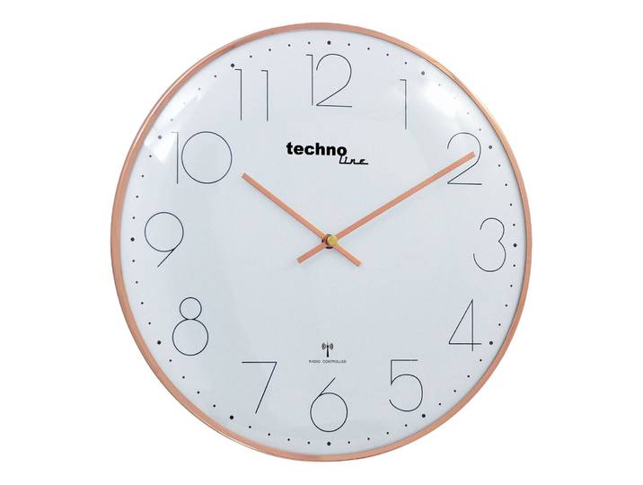 Wanduhr WT 8240 Alurahmen / Glasabdeckung Ø 41cm Gold/Kupfer