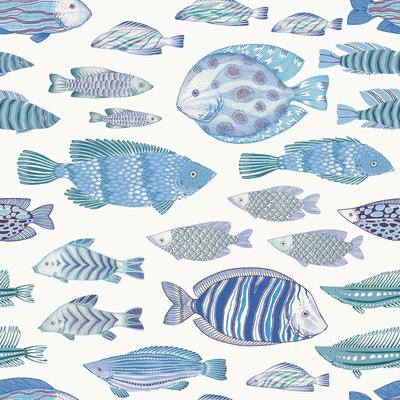 Tempaper Marine Fish Peel and Stick Wallpaper
