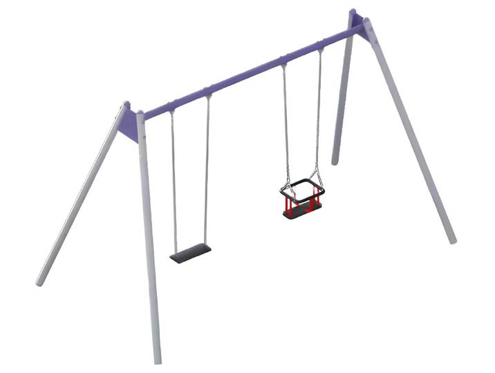 JVmoebel Doppelschaukel Schaukelplatz mit Slackline, Schaukel und Kinderkarussell, Made in Europa
