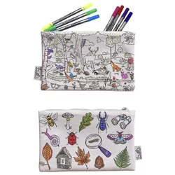 Eat Sleep Doodle, Etui, Federmäppchen mit 10 Waldmarkern