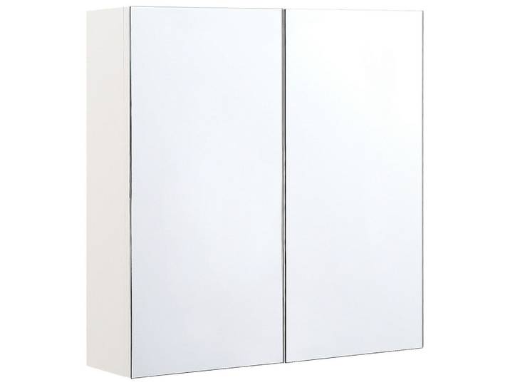 BAD SPIEGELSCHRANK weiß/silber 60/60 cm Navarra