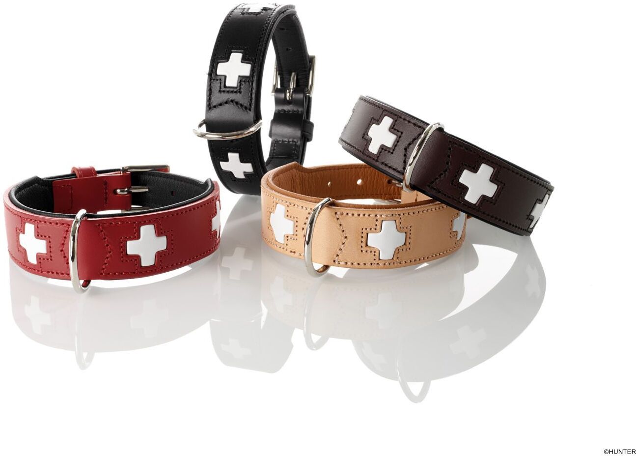 DOG SPORT HUNTER Halsband Swiss M (55), natur/beige