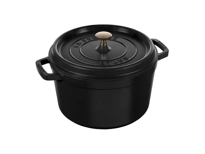 STAUB Staub runder Topf hoch Modell 4,8 L Mattschwarz