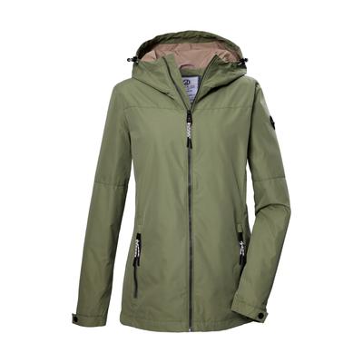 Funktionsjacke "GS 71 WMN JCKT", Damen, Gr. 44, grün (olivgrün), Obermaterial: 100% Polyester.Futter: 100% Polyester, G.I.G.A. DX BY KILLTEC, Jacken Funktionsjacke, Damenjacke: wasserdicht, winddicht, verstellbar, Kapuze