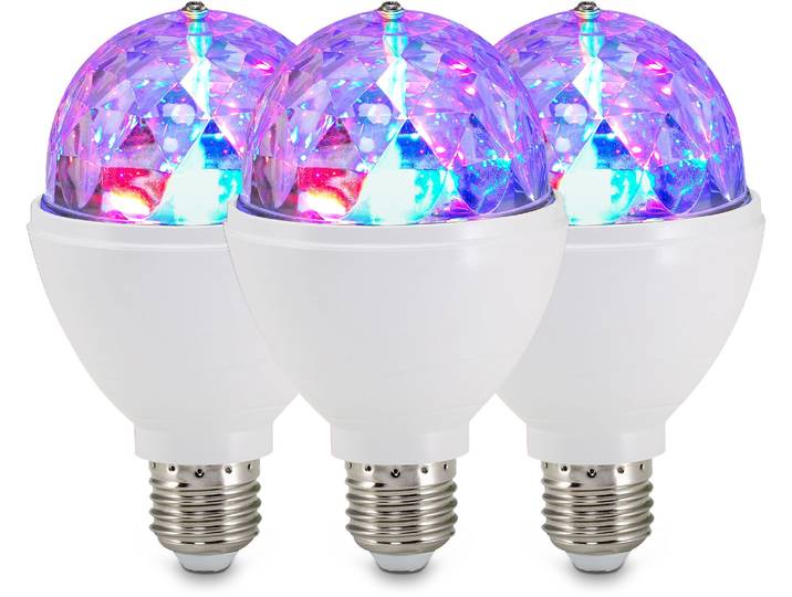 BRILONER LEUCHTEN LED-Leuchtmittel DISCO LIGHT 0508033 , bunt (weiß, bunt), L:12,9cm Ø:7,3cm, Leuchtmittel, LED-Leuchtmittel