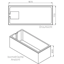 Neuesbad Wannenträger für Hoesch Scelta 190x80 SW13767