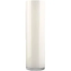 Zylindrische Vase 52 cm weiß - Rund Glas Lou De Castellane 0.01x15 cm