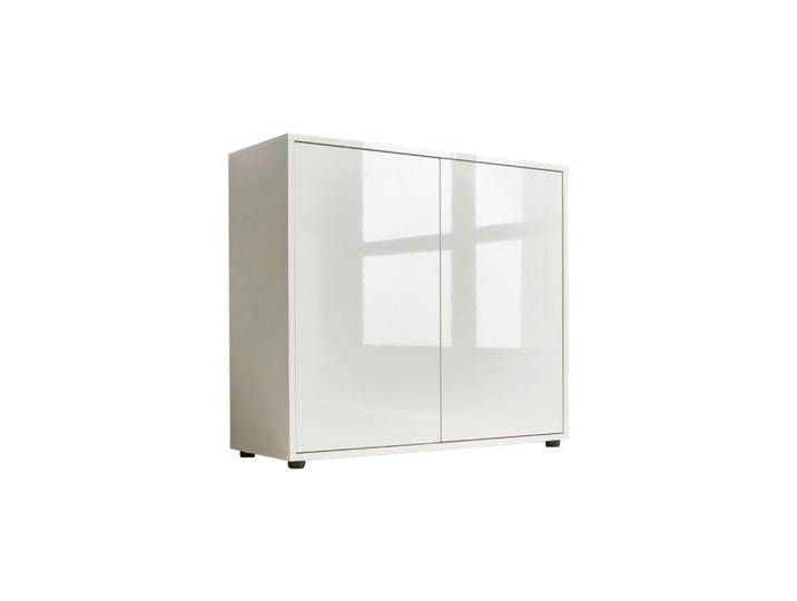 Mid.you Kommode Mailand Typ 4, Weiß, Weiß Hochglanz, Kunststoff, 3 Fächer, 79x73x33 cm, erweiterbar, stehend, Kleinmöbel, Kommoden, Kommoden