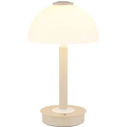 LED Tischleuchte Pilzlampe Esszimmerlampe Touchdimmer sandfarben H 31,5 cm