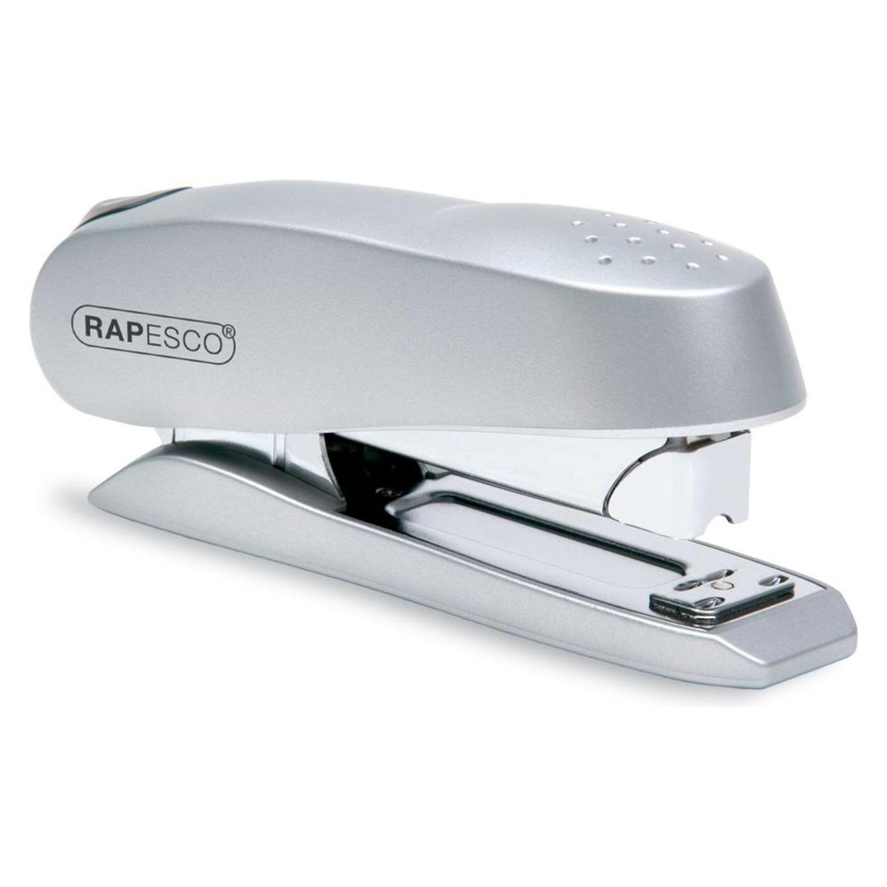 Rapesco 0736 Luna Halbstreifen-Heftgerät mit Springmechanik,20 Blatt, silber (50 Blätter) (0736)