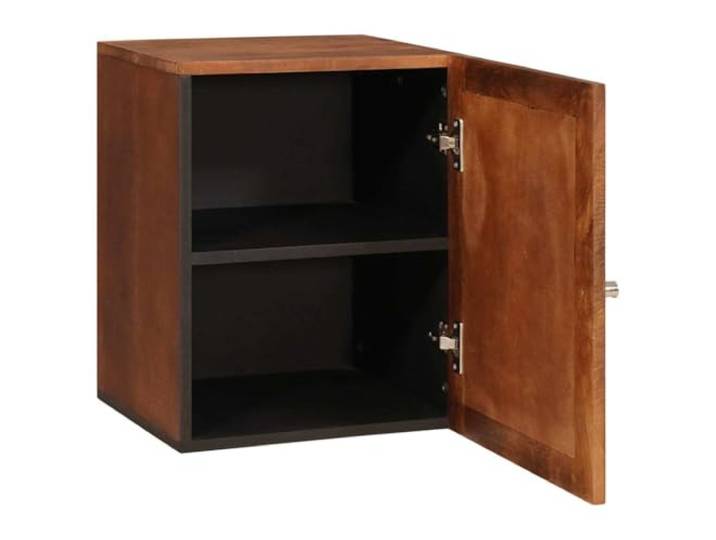 KTHLBRH Badezimmermöbel Braun 38 x 33,5 x 48 cm Mehrschichtholz Mit 2 Einlegeböden, 1 Tür, Wandmontage, platzsparend, einfache Reinigung