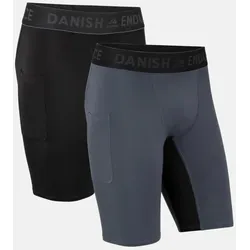 POWER KOMPRESSIONS SHORTS - 2-Pack - Schwarz | Grau - XL