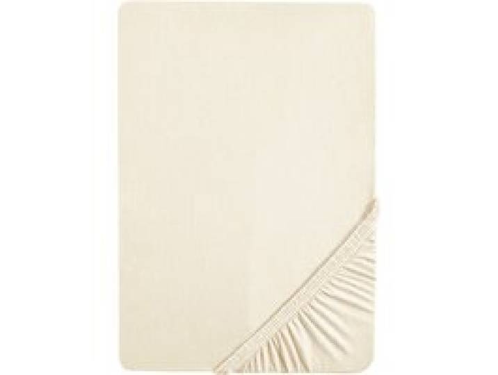 BIBERNA Drap-housse en jersey, 90-200 x 200-220 cm (crème, 180-200 x 200 cm)