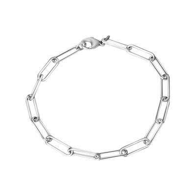 Armband VIVANCE "925/- Sterlingsilber Gliederarmband glanz rhodiniert 19 cm", weiß, Armbänder, Damen, 19cm, Silber 925 (Sterlingsilber), glänzend, Armband