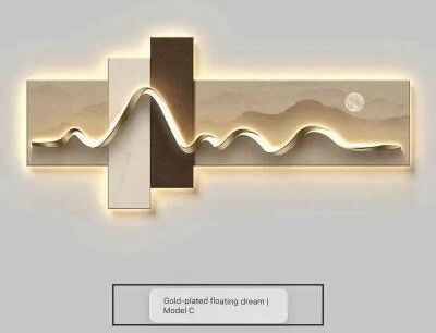 Useful Little Things Modern Luxury LED Ambient Light Wall Art Painting For Living Room c 39.37 X 17.72 In