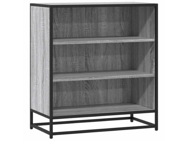 GFMGUEMV Sideboard Grau Sonoma 68x35x76 cm Holzwerkstoff Metall, 3 Fächer Stabil, Metallgestell, korrosionsbeständig, glatte Oberfläche, feuchtigkeitsbeständig, 3 Fächer, ergonomische Griffe,