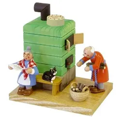 GLÄSSER SEIFFEN Räucher-Ofen mit Oma & Opa Edition 30 Jahre QVC Höhe 10cm
