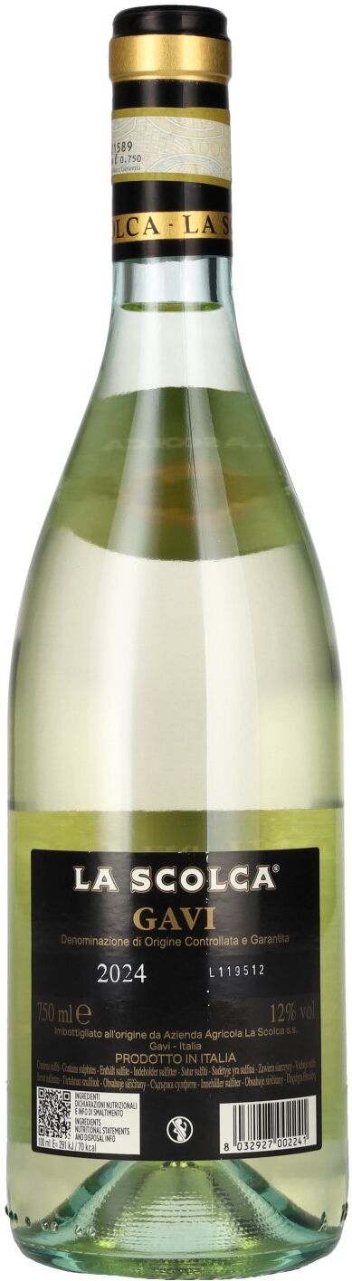 La Scolca Gavi dei Gavi Bianco Secco Etichetta Nera DOCG 2024 12% Vol. 0,75l