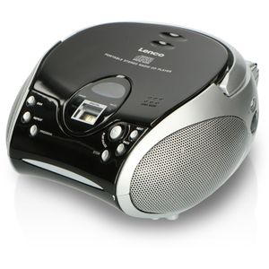 Lenco Radio SCD-24, CD, Stereo, schwarz, silber
