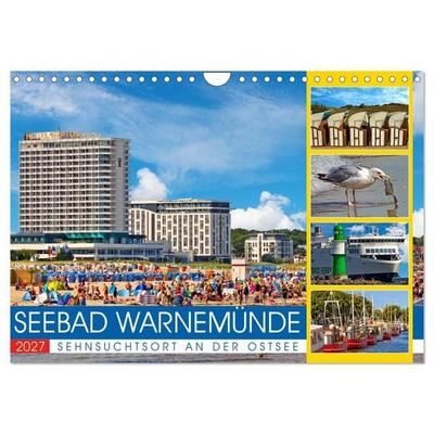 Seebad Warnemünde - Sehnsuchtsort an der Ostsee (Wandkalender 2027 DIN A4 quer), CALVENDO Monatskalender