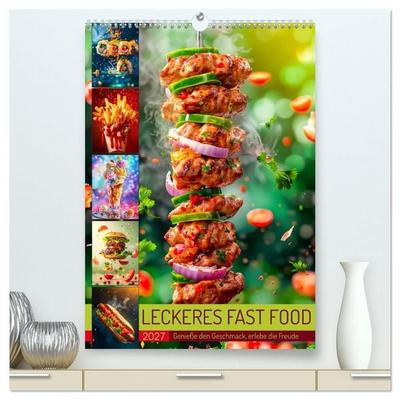 Leckeres Fast Food (hochwertiger Premium Wandkalender 2027 DIN A2 hoch), Kunstdruck in Hochglanz