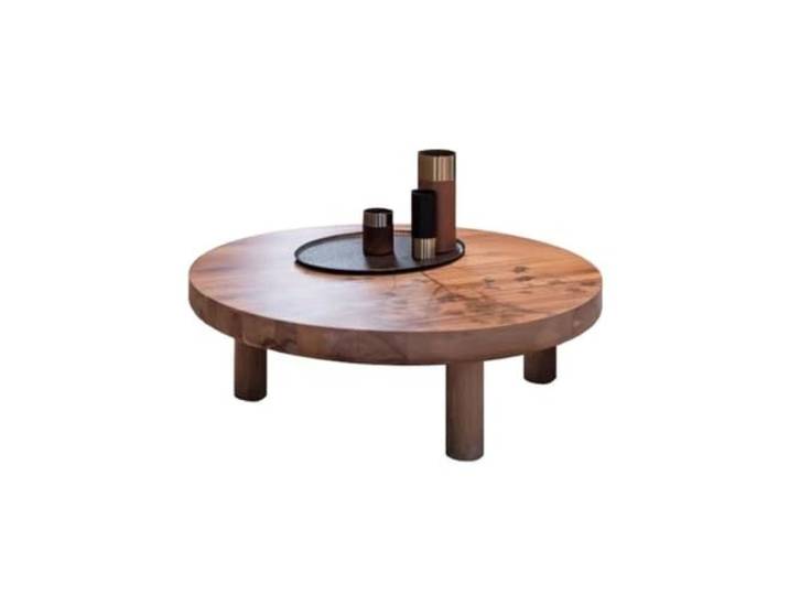 ksjdieunf Couchtisch Runder Couchtisch aus massivem Holz for Zuhause, Wohnzimmer, Kleiner runder Tisch, einfacher B&B-Retro-Couchtisch Tische for Wohnzimmer(L)