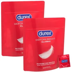 DUREX Gefühlsecht hauchzarte Kondome 2X40 St